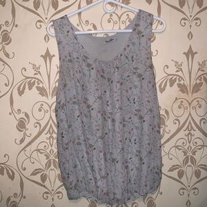 Silk floral tank